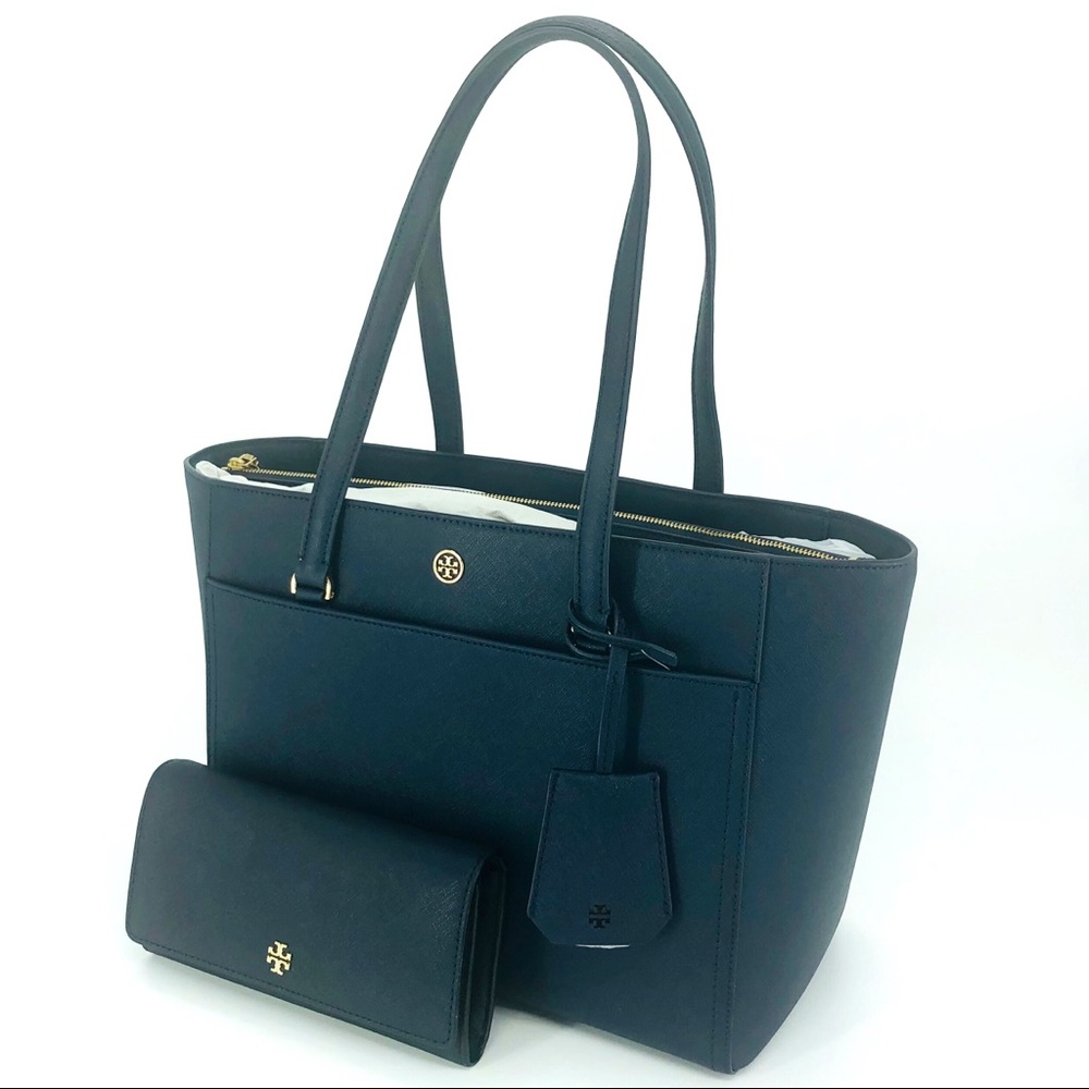2PCS Tory Burch Robinson Small Tote Wallet Set - Picture 2 of 8